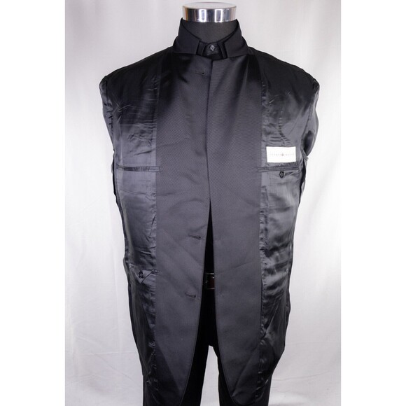 Joseph Abboud Tuxedo Blazer Mens Solid Black Dinner Jacket Coat Sz 40L 2-Button - Picture 9 of 14